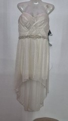 NWT City Triangles Ivory High-Low Strapless Dress