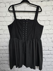 Disturbia Miranda Corset Mini Dress Womens 16 Black Lace Up Whimsigoth Witchy
