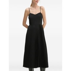 Theory Pleated Midi Dress Black 0