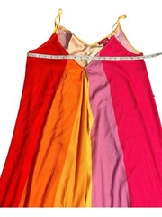 Flying Tomato Rainbow Colorblock Maxi Dress Boho Resort Festival Vacation S