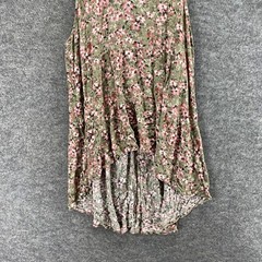 Maurices Dress Women 1 Gray Floral Shift Short Crew Neck Sleeveless Hi Low