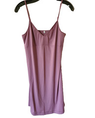 $310 JOHNNY WAS SZ M LORRIE CROCHET Lined DRESS w/ SLIP Violet Purple NWT