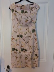 Zara Women&rsquo;s Botanical Print Dress Sleeveless Size M Romantic Feminine Tailored