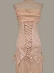 NEW RARE $729 FOR LOVE AND LEMONS VIOLETTE CORSET GOWN DRESS IN PINK SIZE 2
