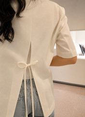 Korean Women’s Summer Short Sleeve Blazer Jacket Casual Office Lightweight