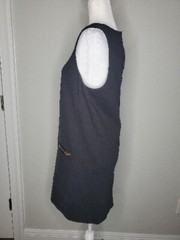 J. Crew Women’s Black 97% Cotton Gold Zip Sleeveless Sheath Dress Sz Medium