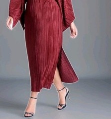 Eloquii Drapey Formal Cape Effect Maxi Dress Plus 20W Red Burgundy Bordeaux Nwt