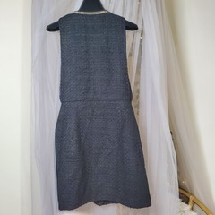 ZARA Pinafore Overall Jumpsuit Mini Dress Black Tweed Dark Acadamia Whimsgoth XS