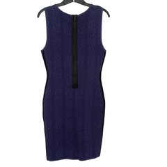 John + Jenn Womens Large Purplish/Blue/Black Sleeveless Knit Bodycon Mini Dress