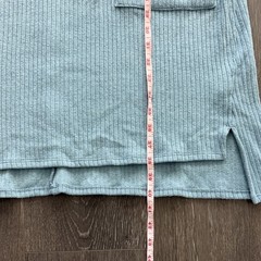 Lisa Bayne Ribbed Mock Neck Sweater Dress XL Minimalist Modest Lagenlook USA