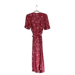 Seraphine Raspberry Sanna Maternity & Nursing Midi Dress floral pink Size 10