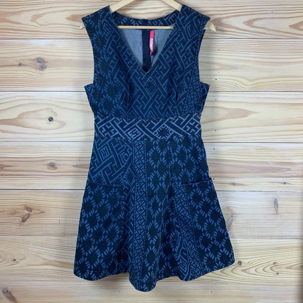 Plenty By Tracy Reese Dress Women 8 Chambray Fit Flare Boho Chic Anthropologie