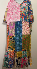 Nwt FUNKY STUFF nothing matches patch cotton maxi hippy boho DRESS 4X Free shipp