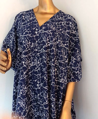 Kaftan Dress Winlar Luxury Satin Kimono Nightie Cover up Casual African Navy