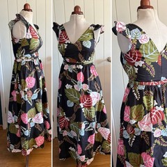 BODEN ANDREA 100% COTTON FRILL SLEEVE MAXI DRESS RRP £130 – SIZE 10