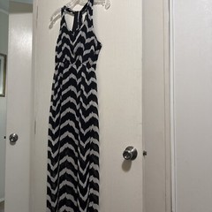 Forever 21 Summer Dress Vietnam Sleeveless Black, White Nylon Rayon