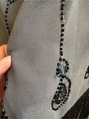 Free People Gray Blue Beaded Vintage Fringe Dress Small