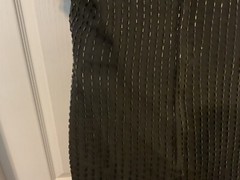 Night Vogue Dress Women’s Black Sequin Beaded Lined Back Slit & Zip Sz M -B26