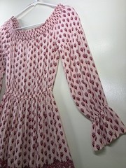 Hollister Floral Boho Peasant Mini Dress 100% Vicose Small Cottagecore Ruffle