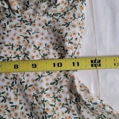 Floral Sundress Womens Small White Yellow Green Ruffle Hem Mini Summer Beach Y2k