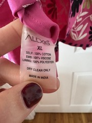 Alexis Aurora Pink Venise Embroidered Floral Dress Size XL