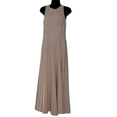Sleeveless Open Back Maxi Gown Blush Pink Formal Evening Dress A-Line