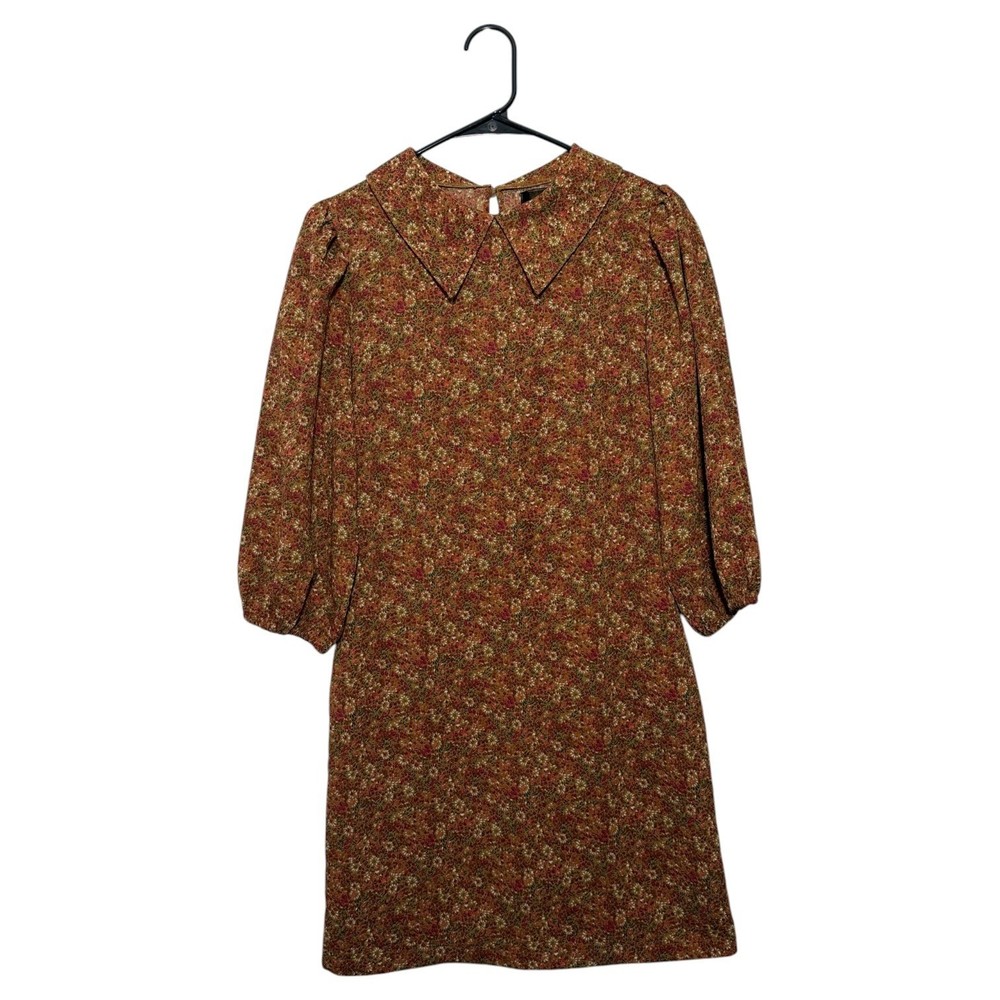 CodexMode Prairie Cottagecore Ditsy Floral Mini Dress Retro Puff Sleeve SZ Small