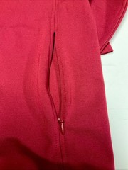 NWOT Winter Silks Dress L Knit Long Sleeve Zip Pockets L Raspberry Red