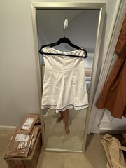 Beginning Boutique Scott White Mini Dress with Scallop Trim
