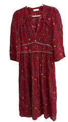 RRP£340 BAS&H Dress Size 1 UK10, US6 BAS&H Festina Dress Red
