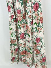 BY ANTHROPOLGIE Size L Green Floral Women Somerset Maxi Puff Sleeve Cotton Dress
