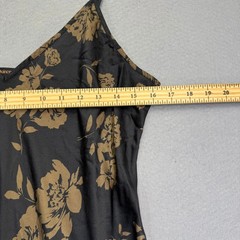 Quince 100% Washable Silk Slip Dress XL Caper Eclipse Floral V-Neck Midi LB73834