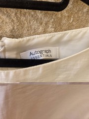 M&S Autograph White Linen Blend Sleeveless Boat Neck Belted Midi Dress