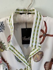 FENELLA SHIRT DRESS SEASHELL SEA CREATURE CREAM COTTON LINEN POCKETS XL BNWT