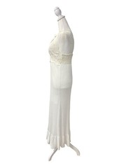 J for Justify Off White Maxi Lace and Gauze Dress Size M