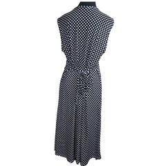 Jon & Anna Womens Midi Dress XL Polka Dot Sleeveless Tie Back Pull On Bohemian