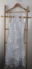 Bec & Bridge White Micro Black Polka Dot Sleeveless Wrap Dress Size XS