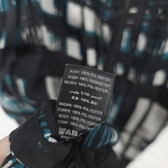 ROKSANDA ILINCIC Edition Dress Black Teal Geometric Abstract Pleats Size US 4