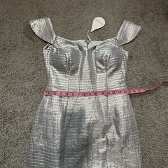 John Paul Ataker New York NEW Metallic Silver Gown Size 40 $3,550.00