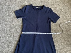 Free Assembly Medium Blue Short Sleeve T-Shirt Dress