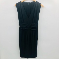 Moda International Womens Size 6 Sleeveless Ruched Sheath Dress Black Party 908