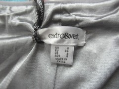 Extro&Vert Women&rsquo;s 6 Long Stretchy Sequined Black &Silver Evening Dress NWT