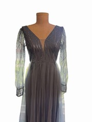 Ever Pretty Blue Sequin Embellished Tulle Formal Gown wedding guest Size 6