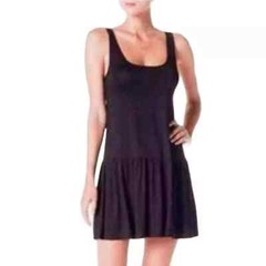Michael Lauren XS Duff Tank Tiered Mini Dress Black Ruffle Hem Sleeveless NWT