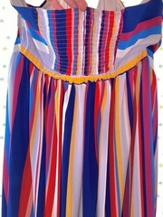 ModCloth Plus Size 2X Multicolor Striped Midi Halter Dress