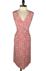 NEW VINCE CAMUTO Plus Sz 20W A-Line Dress Red Pink Beige Sleeveless Stretch Midi