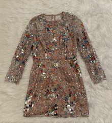 Milly New Leona Multicolor Sequins Dress Size 6
