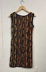COOGI Australia Made Sleeveless 3D Knit Dress L Multicolor Cotton Vintage Y2K