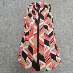 Trina Turk 100% Silk Button Down Dress Women&rsquo;s 8 Multicolor 70s Psychedelic Glam