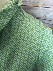 VTG Women&rsquo;s Half-Sleeve Knee-Length No Tags Collar Green Floral Pattern Dress